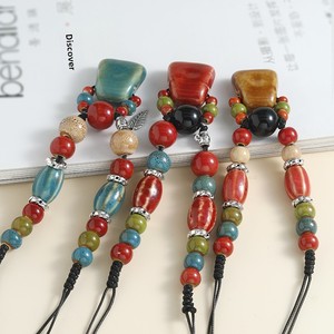 Collar Bohemio Retro de Cerámica con Cuentas, Colgante de Hacha Colorido, Cadena Larga de Lana Simple, Regalo de Cumpleaños para Mujer - Product Image 5