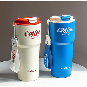 NOUVEAU tasse à café de voyage en acier inoxydable à double paroi en acier inoxydable avec couvercle étanche en corde 420ml 620ml prêt à expédier - Product Image 2