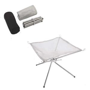 Poêle à bois portable avec cadre en acier inoxydable ultra léger et pliable pour feu de camp et barbecue en plein air - Product Image 4