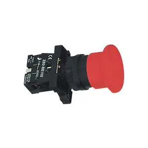 Interruptor de botão de pressão de bom preço cabeça de cogumelo à prova d'água N/C XA2-BS542