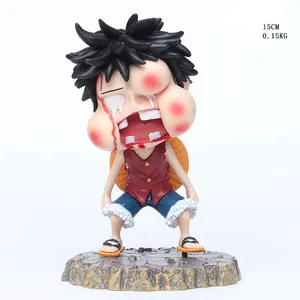 Injured Monkey D. Luffy Collection Anime PVC Figure Opp Bag Packing Funny Design One Pieces MODEL Toy Cartoon Toy