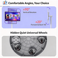 Lecteur multimédia tout-en-un portable de 32 pouces avec écran tactile LCD intérieur/extérieur, système d'exploitation Android intégré, CMS, diffusion en direct, publicité