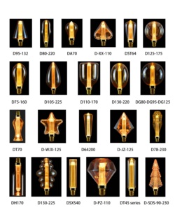 Ampoule LED à filament vintage E27 3W, verre ambré, lumière décorative Edison, 1800K blanc chaud, grande lampe ovale design - Product Image 6