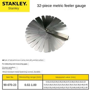 Jeu de jauges à épaisseur métriques <span class=keywords><strong>Stanley</strong></span> de 13 pièces, 20 pièces, jauges à filetage de 52 pièces, modèles 36-161-23 36-162-23, acier à ressort flexible, surface - Product Image 6