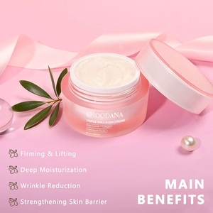 <span class=keywords><strong>Crema</strong></span> <span class=keywords><strong>Facial</strong></span> Hidratante Orgánica Vegana con Triple Colágeno, Reparadora y Reafirmante, para Todo Tipo de Piel, con Manteca de Karité y Retinol, OEM ODM - Product Image 3
