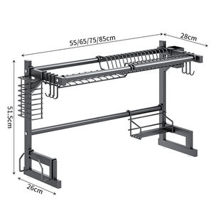 Estante de secado de platos sobre el fregadero para <span class=keywords><strong>cocina</strong></span> con accesorios, organizador de estantes, escurridor de drenaje, estante para platos de <span class=keywords><strong>Platero</strong></span> - Product Image 3
