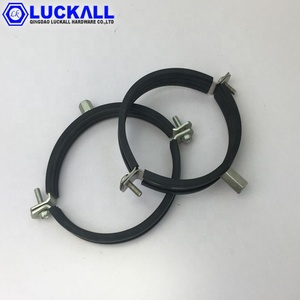 Collier de serrage suspendu en acier inoxydable poli de haute qualité 304 de 3 pouces pour raccord de tuyauterie avec collier de serrage fendu en caoutchouc - Product Image 1