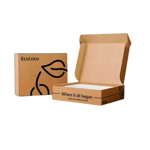 Livre design legal personalizado embalagem de papel caixa de papel enrolado, logotipo eco impresso caixa de mailer para e-commerce