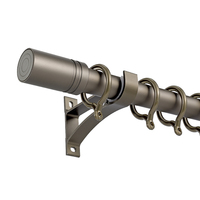 Tringles et rails à rideaux en aluminium, ensemble réglable, tuyau décoratif extensible, double tringle à rideaux pour hôtel, support