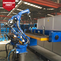 Station de travail robotisée de soudage à 6 axes haute efficacité, modèle double robot haute précision pour les lignes de soudage de tuyaux et de structures en acier