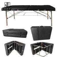 Table de Traitement Chiropratique Pliante Portable en Acier Inoxydable Moderne avec Éponge Haute Densité pour Enfants, Adultes et Soins de Santé Scolaires