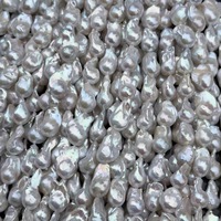 Perles baroques d'eau douce naturelles en vrac, qualité AA/A, blanches et violettes, 11-15 mm, emballage en boîte, brin pour la fabrication de bijoux
