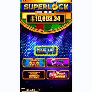Super Lock <span class=keywords><strong>Link</strong></span> 5 1 <span class=keywords><strong>Mini</strong></span> Machine de jeu de skill, construction métallique, interface anglaise - Plateau de jeu multijoueur pour la vie nocturne/les chats - Product Image 1