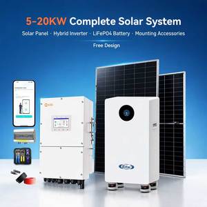 Paquete Completo de Energía Híbrida Residencial EITAI de 5KW <span class=keywords><strong>6KW</strong></span> 8KW 10KW 10kv, Sistema Solar Completo de 20kw con Batería de Litio - Product Image 1