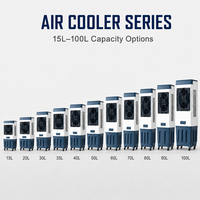 Refroidisseur d'air évaporatif portable - Ventilateur sans pales 3 vitesses, économie d'énergie, faible bruit, écologique pour usage domestique et commercial