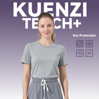 T-shirt Kuenzi Keep Cool à séchage rapide, antibactérien 5A, en polyester composite élastique, coupe classique pour femmes