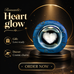 Lampe de nuit en cristal gravé 3D avec base en résine bleue, lampe de bureau LED USB, décoration moderne pour salon, cadeau pour la maison - Product Image 4