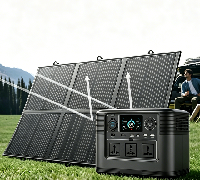 1000Wh Solar Generator Kit 1200W Portable Power Station LiFePO4 Battery with 200W Solar Panel for RV Camping Emergency Power