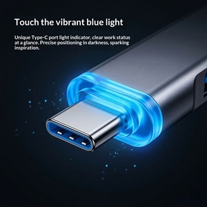 Adaptador Hub USB-C de 4 Puertos con USB 3.0 de Alta Velocidad, Compatible con <span class=keywords><strong>iPhone</strong></span> y Laptop, Base de Expansión Multifunción - Product Image 3