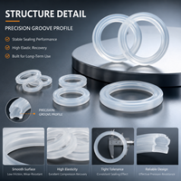 Joint torique NBR pour vérin hydraulique haute pression d'excavatrice, joint d'étanchéité en caoutchouc industriel sur mesure OEM haute pression
