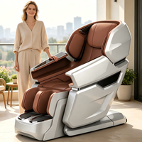 Fauteuil de massage électrique de luxe OEM, le meilleur fauteuil de massage Shiatsu à gravité zéro avec rouleau de massage des pieds sur rail SL