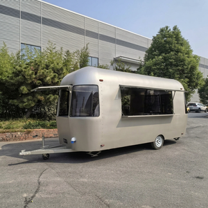 Nouvelle remorque de concession mobile à 4 roues en acier inoxydable, mini-stand de restauration rapide, cuisine avec friteuse, pour snacks, glaces et hot-dogs, résistante à la rouille - Product Image 1