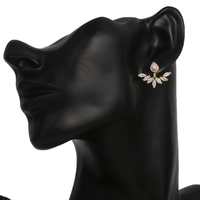 S925 Sterling Silber Roségold Blumen förmige Zirkon Ohrringe Großhandel Trendy New Design