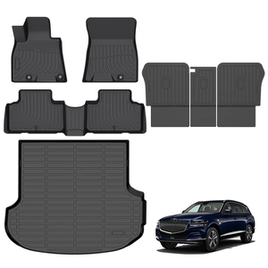 Ensemble complet de revêtements de sol de voiture 3D Tpe étanches tout temps Tapis de <span class=keywords><strong>coffre</strong></span> pour Genesis GV80 5Seat 2021-2024 Tapis de voiture - Product Image 1