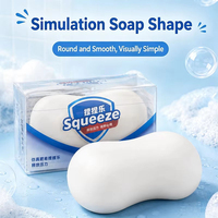Nouveauté : Jouet anti-stress en forme de savon souple à remontée lente, boule anti-stress blanche avec boîte colorée, jouet à presser en gros