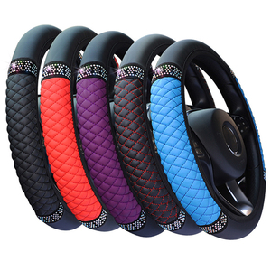 <span class=keywords><strong>37</strong></span> - 38 <span class=keywords><strong>CM</strong></span> anneau intérieur antidérapant <span class=keywords><strong>volant</strong></span> tapis de style de voiture pas d'anneau intérieur tresse douce sur la couverture de <span class=keywords><strong>volant</strong></span> de voiture - Product Image 2
