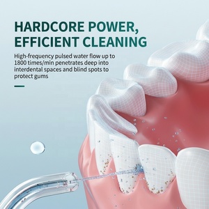 Mini <span class=keywords><strong>Brosse</strong></span> à Dents Électrique <span class=keywords><strong>et</strong></span> Hydropulseur Télescopique 2-en-1 Rechargeable, 5 Modes, 3 Modes d'irrigation buccale portable pour le voyage - Product Image 4