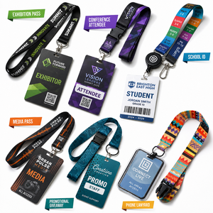 Cordones de poliéster duraderos con textura suave, impresión por transferencia térmica para diseños nítidos y resistentes a la decoloración, para entradas personalizadas corporativas - Product Image 1