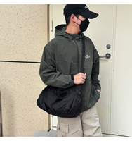 Sac bandoulière unisexe en tissu Oxford polyester ultra-léger, imperméable, grande capacité, fermeture éclair, tendance