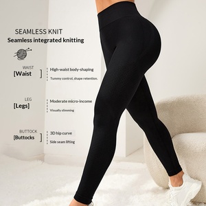 High Waist Seamless Solid <strong>Yoga</strong> <strong>Pants</strong> Sexy Peach Hip Quick-drying Tight Ankle-Length Outdoor Sports Fitness <strong>Pants</strong> for Women - Product Image 2
