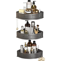 Étagère de salle de bain triangulaire de bonne qualité au design de luxe Rangement pour plats roulants Sans perçage Étagère suspendue murale