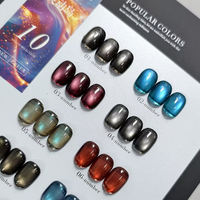 MIMAGPIE – Kit de vernis gel UV effet œil de chat 10 couleurs Moonlight, longue tenue, végétalien, non toxique, écologique, couleur verre de luxe pour nail art