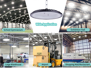 Lámpara Industrial Comercial UFO de Alta Potencia para Estadios, Estaciones de Tren, Estacionamientos, 100W-200W, Alto Brillo, IP65, Cuerpo de Aluminio - Product Image 6