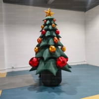 Sapin de Noël gonflable géant de 3 m avec lumières LED, décoration de jardin extérieur pour fête de vacances, pelouse, jardin/centre commercial/événement