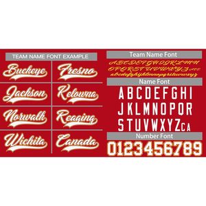 Custom Baseball Jersey Stitched Name <b>Number</b> Unisex <b>Adult</b> Moisture Wicking Red Baseball Collar - Product Image 5