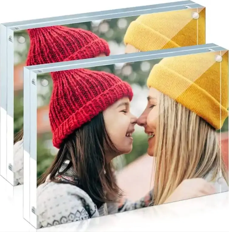 Acrylic photo frame crystal table simple acrylic strong magnetic photo frame multiple models in stock