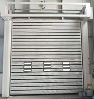 Porte de garage à enroulement turbo insonorisée et coupe-vent, double aluminium avec isolation thermique en mousse, économie d'énergie