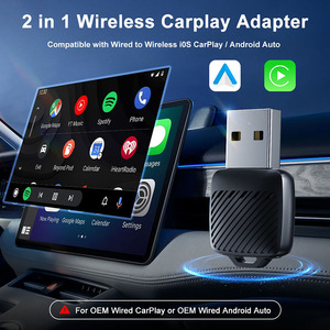 Mini diseño Plug and Play Connect <span class=keywords><strong>Auto</strong></span> WiFi 5G 2 en 1 Car Play Dongle con cable a Wireless CarPlay Android <span class=keywords><strong>Auto</strong></span> Adapter - Product Image 2