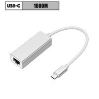 Adaptateur Ethernet externe non alimenté USB-C GW Gigabit 100/1000 Mbps RJ45 LAN pour MacBook PC Windows 7 8 10