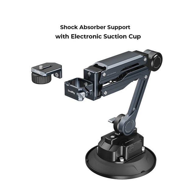 For Electronic Suction Cup Mount for Osmo Pocket 3 HERO13 Black Insta360 X4 with Aluminum Shock Absorber