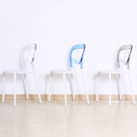 Vente en gros de meubles de cuisine chaise Sedie design moderne et élégant chaise de salle à manger nordique colorée en plastique acrylique transparent pour table