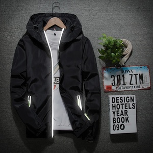 Giacca riflettente nera di vendita calda della fabbrica 2025 più dimensioni giacca sportiva impermeabile giacca sportiva personalizzata da uomo Logo personalizzato - Product Image 4