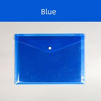 Sac transparent multicolore pour dossiers de documents A4 PP personnalisés avec bouton en plastique