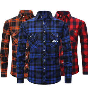 2014 personnalisé Vintage flanelle hommes <span class=keywords><strong>chemise</strong></span> printemps respirant fermeture éclair décontracté Plaid 30% coton <span class=keywords><strong>70</strong></span>% Polyester - Product Image 1