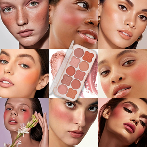 MISS ROSE 10 couleurs mat <span class=keywords><strong>pêche</strong></span> Blush Palette longue durée joue rose Blush pigment minéral Blush Blush bronzant poudre maquillage - Product Image 1
