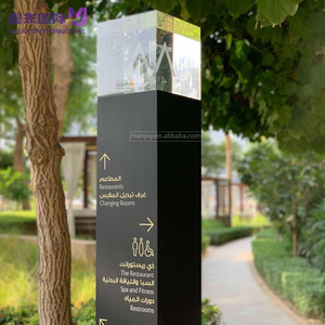 Özel ücretsiz ayakta OEM açık LED ekran ve benzin istasyonu reklam için çift taraflı alüminyum çerçeve pilon işareti - Product Image 2